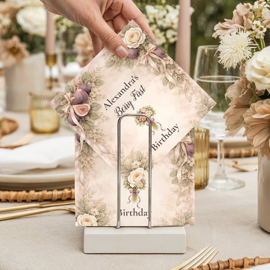 Fig Garden Vintage 1. Geburtstag Serviette