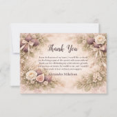 Fig Garden Vintage 1st Birthday Dankeskarte (Vorderseite)