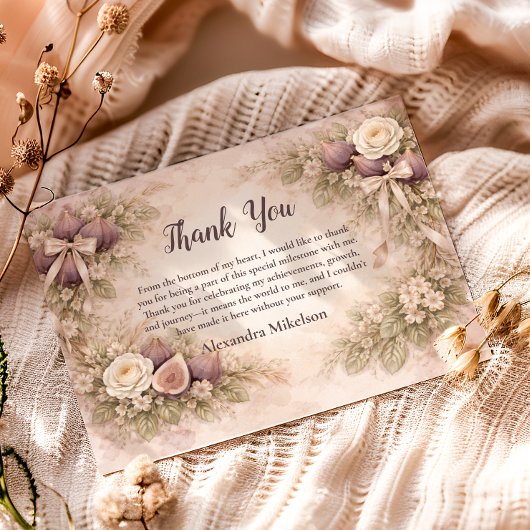 Fig Garden Vintage 1st Birthday Dankeskarte