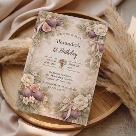 Fig Garden Vintage 1st Birthday Einladung