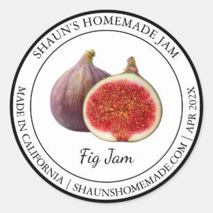 Fig Jam Modern Label Runder Aufkleber