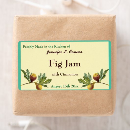 Fig Jam oder Preserve Canning Jar Food Label (Insitu)