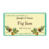 Fig Jam oder Preserve Canning Jar Food Label (Vorne)