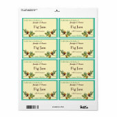 Fig Jam oder Preserve Canning Jar Food Label (Vorne)