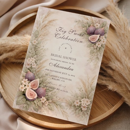 Fig Orchard Elegance Bridal Shower Einladung