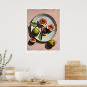 Fig Still Life on Plate Poster (Küche)