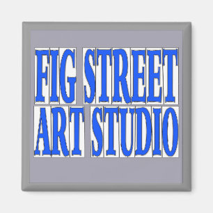 Fig Street Studio Blue Letter Tiles Magnet