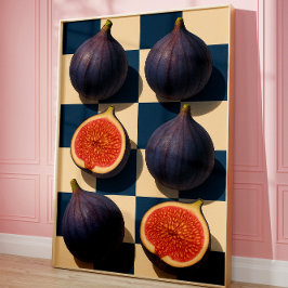 Fig wall art, Trendy Kitchen art for Food Lover Poster