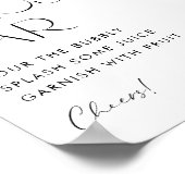 Figand Berry Floral Brautparty Mimosa Bar Poster (Ecke)