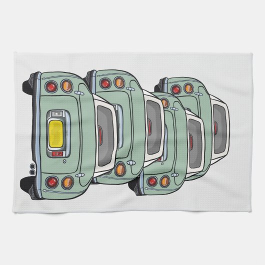 Figarations Convoy Green Figaro Autoküche Handtuch (Horizontal)