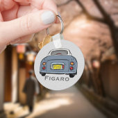 Figarations Cute Lapis Grey Figaro Keychain Schlüsselanhänger