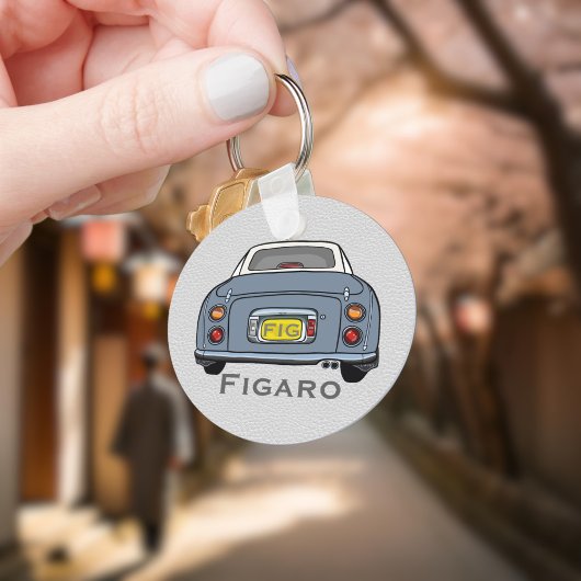 Figarations Cute Lapis Grey Figaro Keychain Schlüsselanhänger