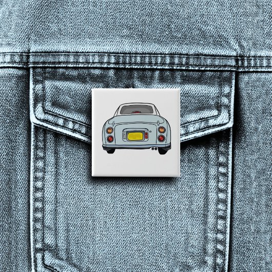 Figarations Cute Pale Aqua Figaro Motor Car Button