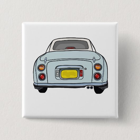 Figarations Cute Pale Aqua Figaro Motor Car Button (Vorderseite)