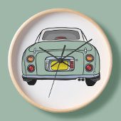 Figarations Emerald Green Figaro Runde Wanduhr