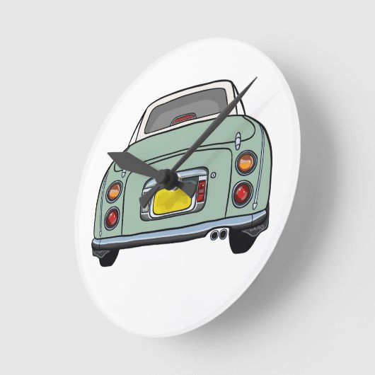 Figarations Emerald Green Figaro Runde Wanduhr (Winkel)