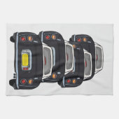 Figarations Figaro Car Convoy Black Kitchen Handtu Geschirrtuch (Horizontal)