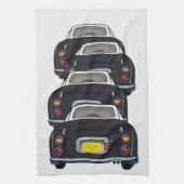 Figarations Figaro Car Convoy Black Kitchen Handtu Geschirrtuch (Vertikal)