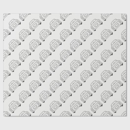 Figarations Figaro Car Traffic Gray Wrapping Paper Geschenkpapier (Flach)