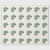 Figarations Funny Emerald Green Figaro Autoverkehr Geschenkpapier (Flach)