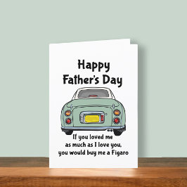 Figarations Green Figaro Car Vatertag Karte