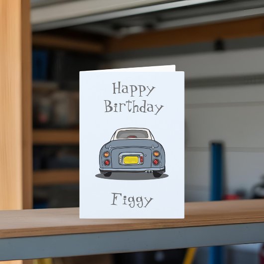 Figarations Lapis Gray Figaro Car Happy Geburtstag Karte