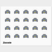 Figarations Lapis Gray Figaro Garage Scrapbook Runder Aufkleber (Blatt)