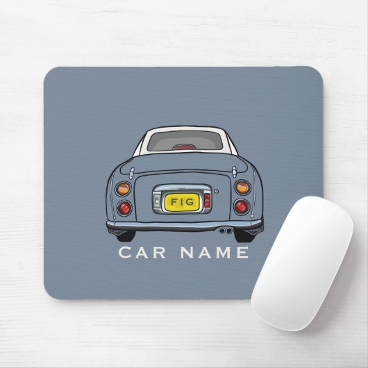 Figarations Lapis Grey Figaro Auto Monogram Name Mousepad (Mit Mouse)