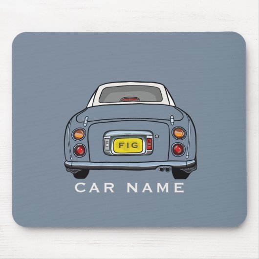 Figarations Lapis Grey Figaro Auto Monogram Name Mousepad (Vorne)