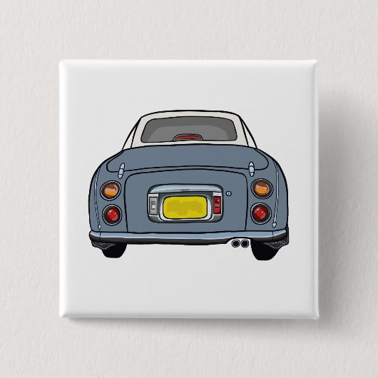 Figarations Lapis Grey Figaro Car Button Abzeichen (Vorderseite)