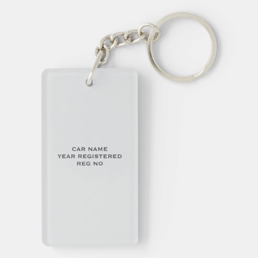 Figarations Lapis Grey Figaro Foto Monogram Schlüsselanhänger (Rückseite)