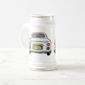 Figarations Mit Monogramm White Figaro Beer Stein Bierglas (Vorderseite Links)