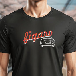 Figarations Monoline Graphic Figaro Car Name Black T-Shirt