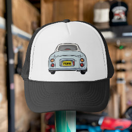 Figarations Pale Aqua Figaro Auto Name Trucker Hat Truckerkappe