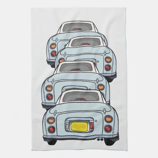 Figarations Pale Aqua Figaro Convoy Kitchen Handtu Geschirrtuch (Vertikal)