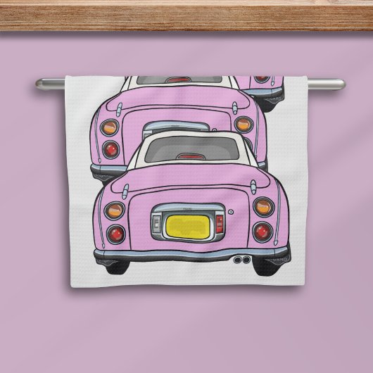 Figarations Pink Figaro Auto Convoy Küche Handtuch