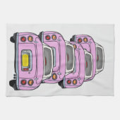 Figarations Pink Figaro Auto Convoy Küche Handtuch (Horizontal)