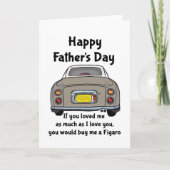 Figarations Topaz Figaro Car Day Card des Vaters Karte (Vorderseite)