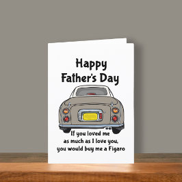 Figarations Topaz Figaro Car Day Card des Vaters Karte