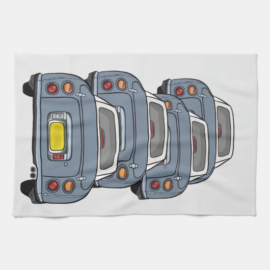 Figaro Car Convoy Lapis Kitchen Handtuch (Horizontal)