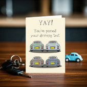 Figaro Car Driving Test Glückwunschs Card Karte