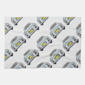 Figaro Car Pale Aqua Küche Handtuch (Horizontal)