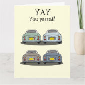 Figaro Car Pass Test Herzlichen Glückwunsch Karte (Vorderseite)
