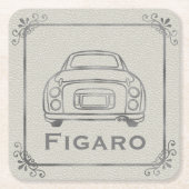 Figaro Car Square Paper Untersetzer (Vorderseite)