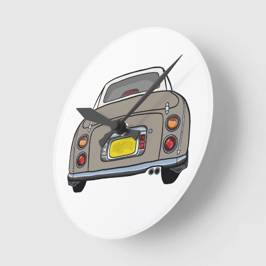 Figaro Car Topaz Mist Garage Clock Runde Wanduhr (Winkel)