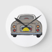 Figaro Car Topaz Mist Garage Clock Runde Wanduhr (Vorderseite)