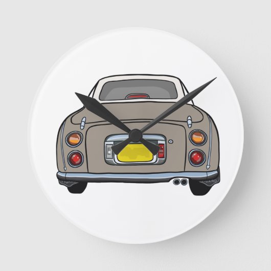 Figaro Car Topaz Mist Garage Clock Runde Wanduhr (Vorderseite)