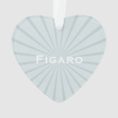 Figaro Niedlich Pale Aqua Figaro Auto Verzierung Ornament (Rückseite)