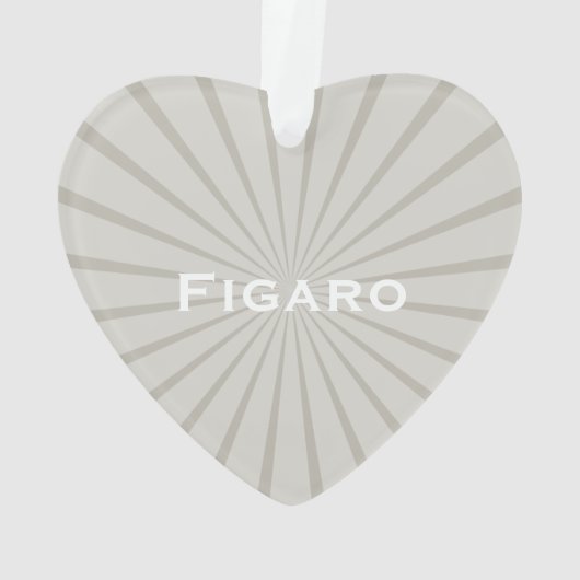 Figaro Niedlich Topaz Mist Figaro Car Ornament (Rückseite)