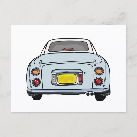 Figations Pale Aqua Figaro Car Postkarte (Vorderseite)